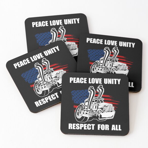 Item preview, PEACE LOVE UNITY AND RESPECT FOR ALL designed and sold by OverbeeDesigns.