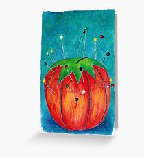 Tomato Pincushion Greeting Card