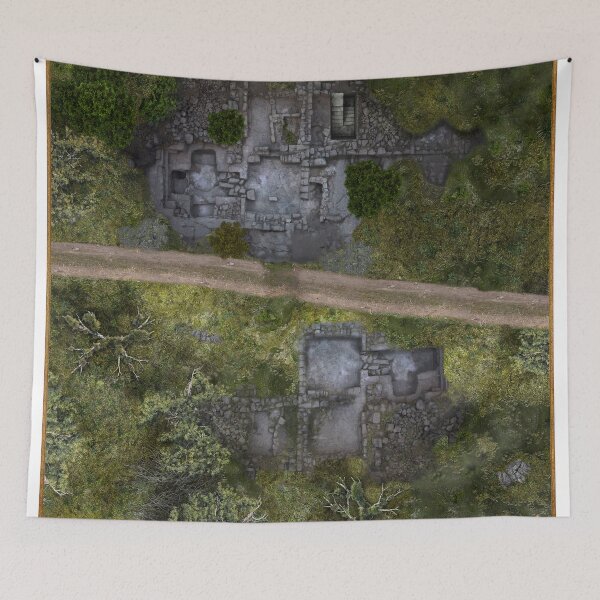 Item preview, Roadside Ruins Battle Map for Table Top RPG Miniatures designed and sold by Paul David Wilson.