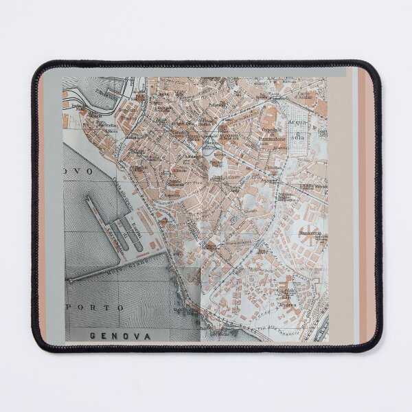 Item preview, Genoa Genova, Italy map, antique map, 19th century designed and sold by djrunnels.