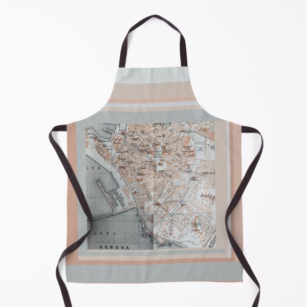 Item preview, Genoa Genova, Italy map, antique map, 19th century designed and sold by djrunnels.