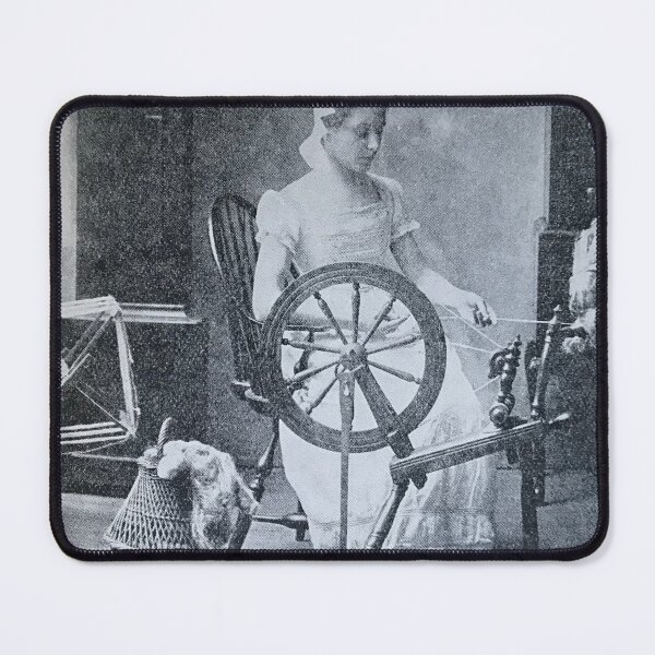Item preview, Spinning wheel, 19th century, black and white antique history designed and sold by djrunnels.