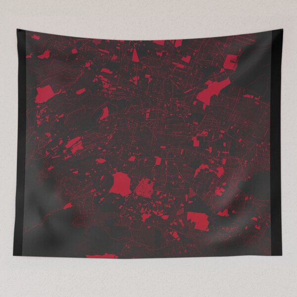 Item preview, Mexico CIty red wine color Map Art Mexico designed and sold by EpicMaps.