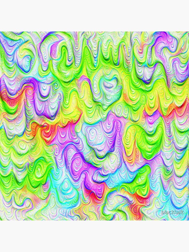 Thumbnail 3 of 3, Sticker, Primal painting -swap 0,1 #DeepDream #Art designed and sold by blackhalt.