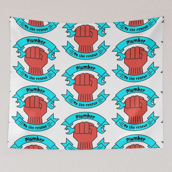 Item preview, Plumber To The Rescue Spanner Fist designed and sold by RichTeeDesigns.