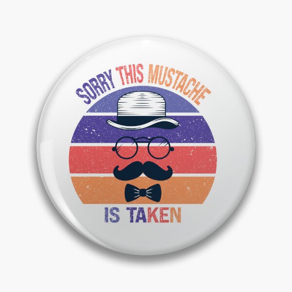 Item preview, Mens Sorry This Mustache Is Taken,Funny Mustache Perfect Quote,Funny Mustache Retro Vintage Colorful Sunset  Gift designed and sold by pedrored369.