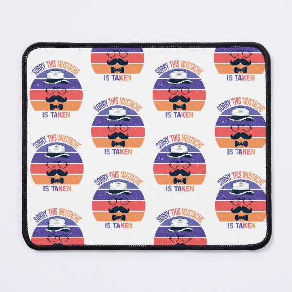 Item preview, Mens Sorry This Mustache Is Taken,Funny Mustache Perfect Quote,Funny Mustache Retro Vintage Colorful Sunset  Gift designed and sold by pedrored369.