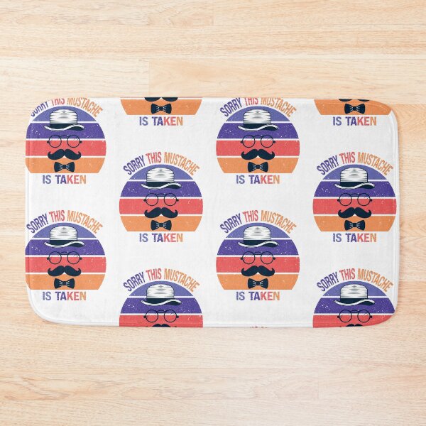 Item preview, Mens Sorry This Mustache Is Taken,Funny Mustache Perfect Quote,Funny Mustache Retro Vintage Colorful Sunset  Gift designed and sold by pedrored369.