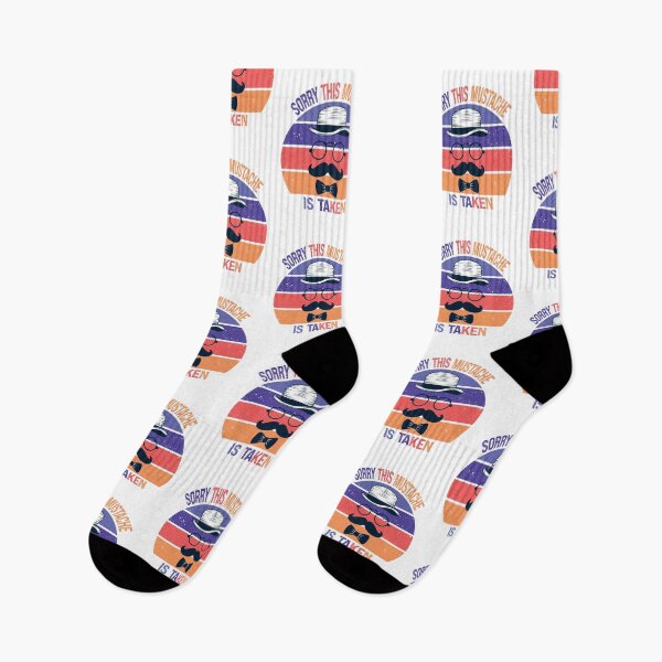 Item preview, Mens Sorry This Mustache Is Taken,Funny Mustache Perfect Quote,Funny Mustache Retro Vintage Colorful Sunset  Gift designed and sold by pedrored369.