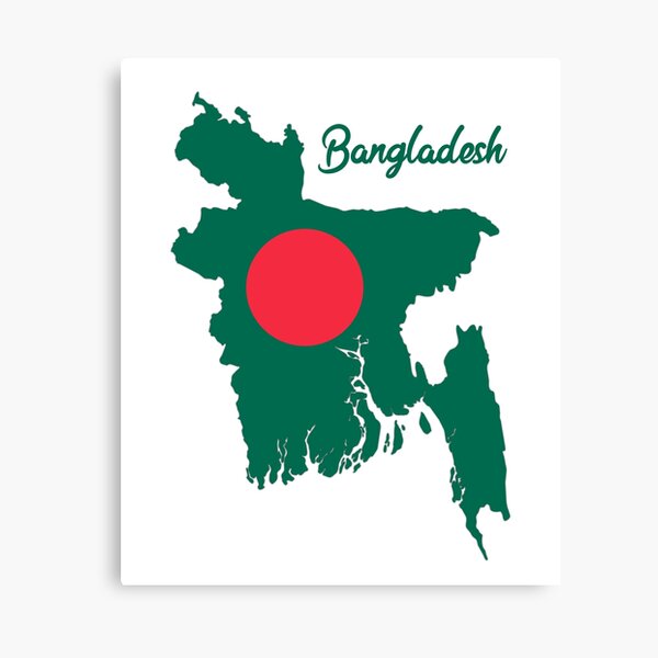 Bangladeshi Flag Inside Map Of Bangladesh Canvas Print For Sale By   Mp,504x498,matte,f8f8f8,t Pad,600x600,f8f8f8 