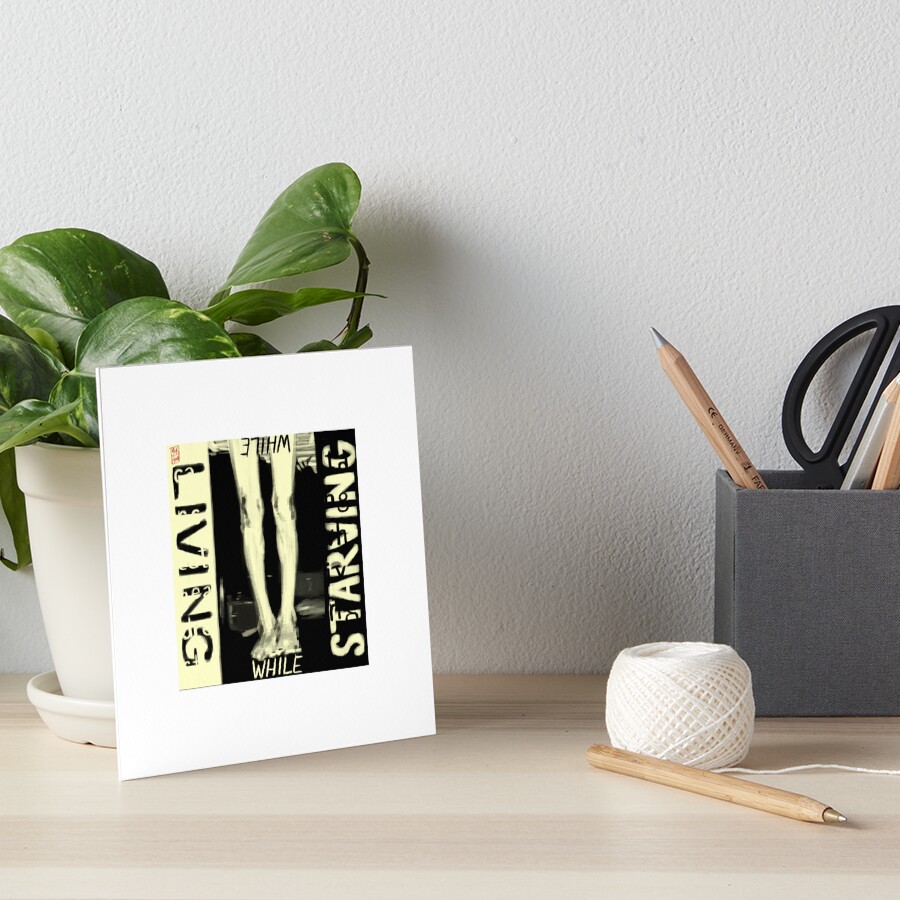 "starving while living by car seat headrest" Art Board Print by myoovx