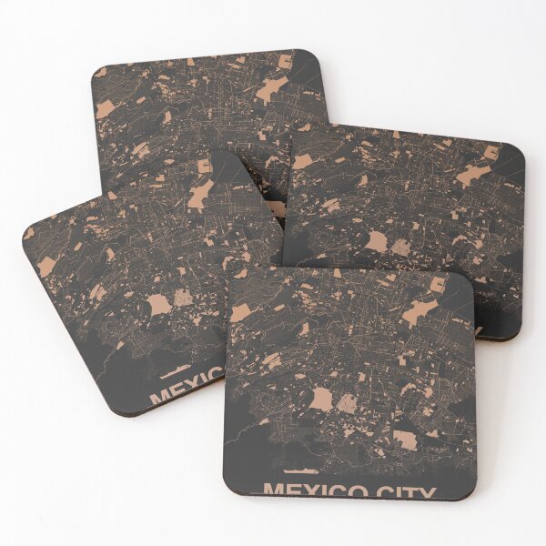 Item preview, Mexico City Chocolate color Map Art Mexico designed and sold by EpicMaps.