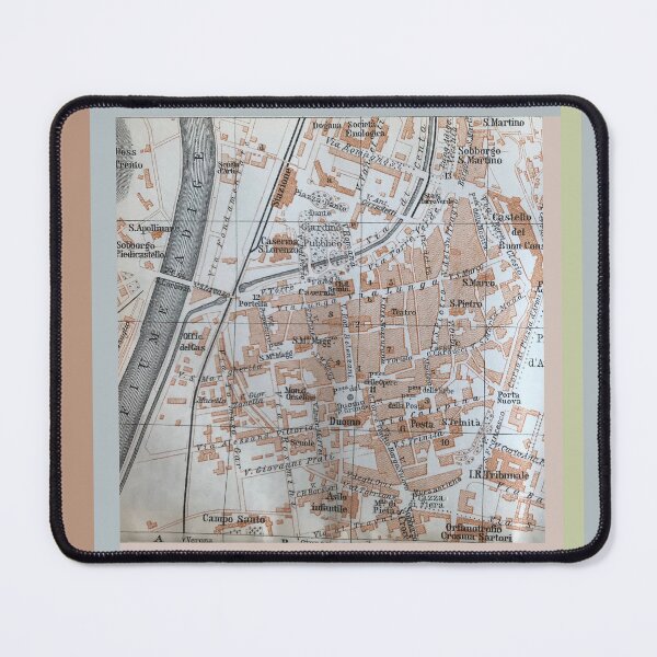 Item preview, Trento, Italy map, antique 1800s designed and sold by djrunnels.