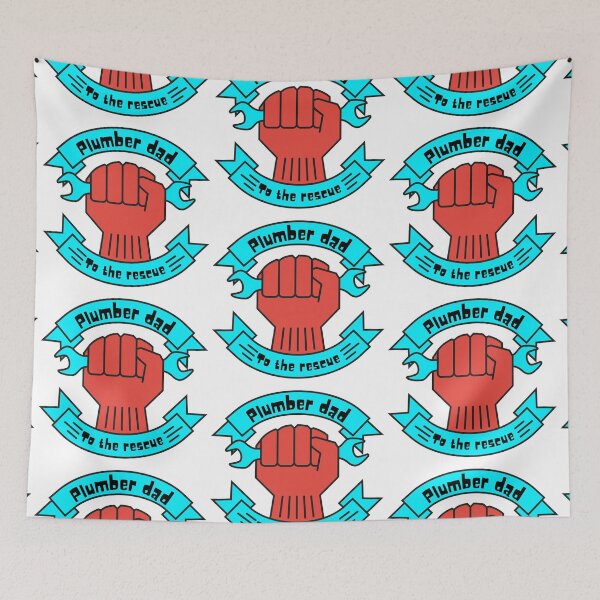 Item preview, Plumber Dad To The Rescue Spanner Fist designed and sold by RichTeeDesigns.