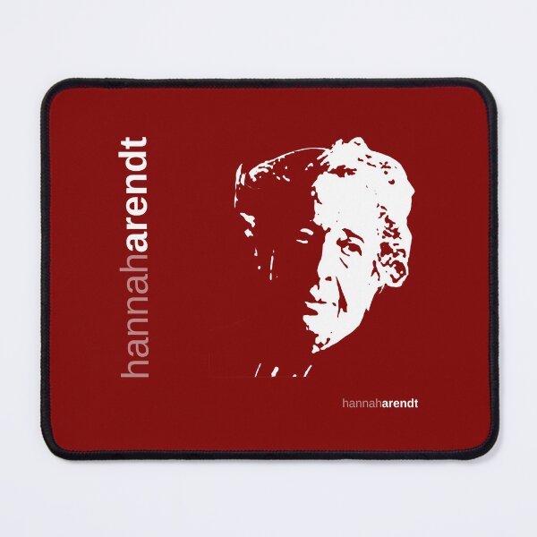 Item preview, Hannah Arendt typographic poster (red) designed and sold by CMYKStudio.