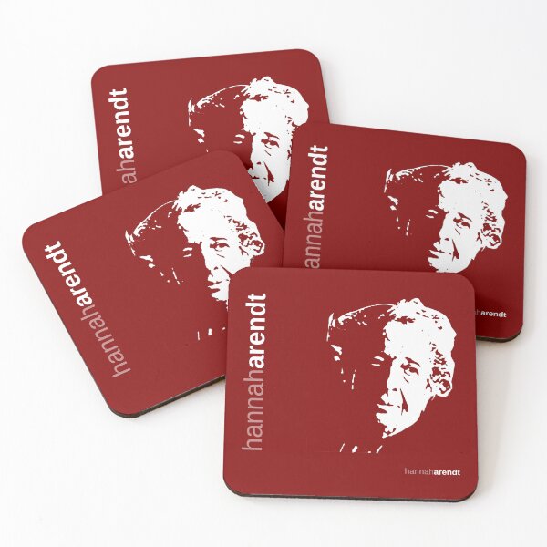 Item preview, Hannah Arendt typographic poster (red) designed and sold by CMYKStudio.