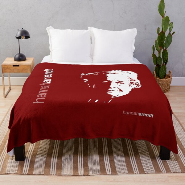 Item preview, Hannah Arendt typographic poster (red) designed and sold by CMYKStudio.