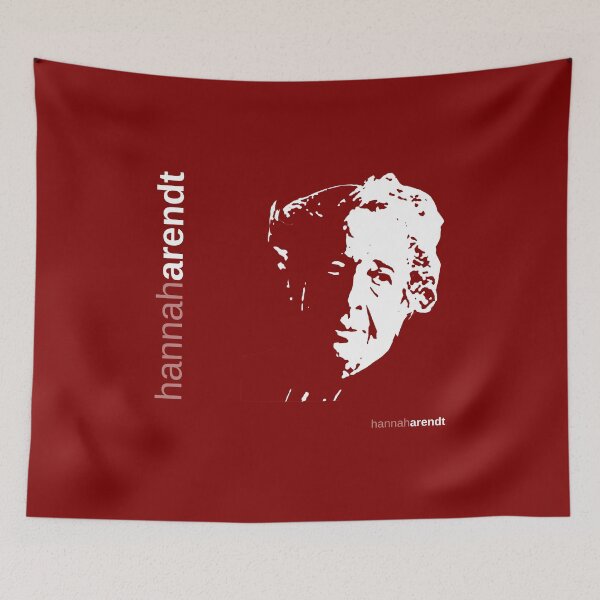 Item preview, Hannah Arendt typographic poster (red) designed and sold by CMYKStudio.