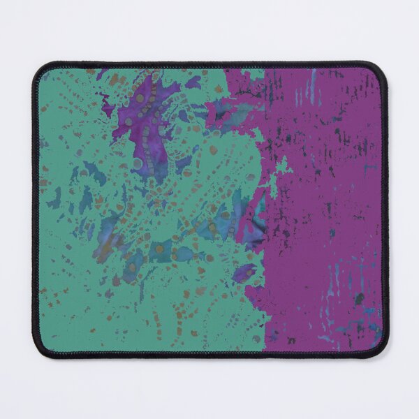 Item preview, Fiber Art: Purple Teal Blue Green Abstract from fabric with digital changes designed and sold by djrunnels.