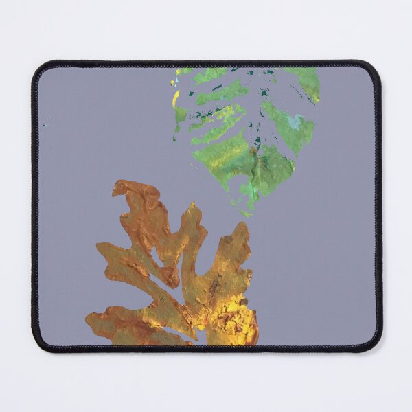 Item preview, Fall Oak Leaf in gray, autumn gold, brown, green designed and sold by djrunnels.