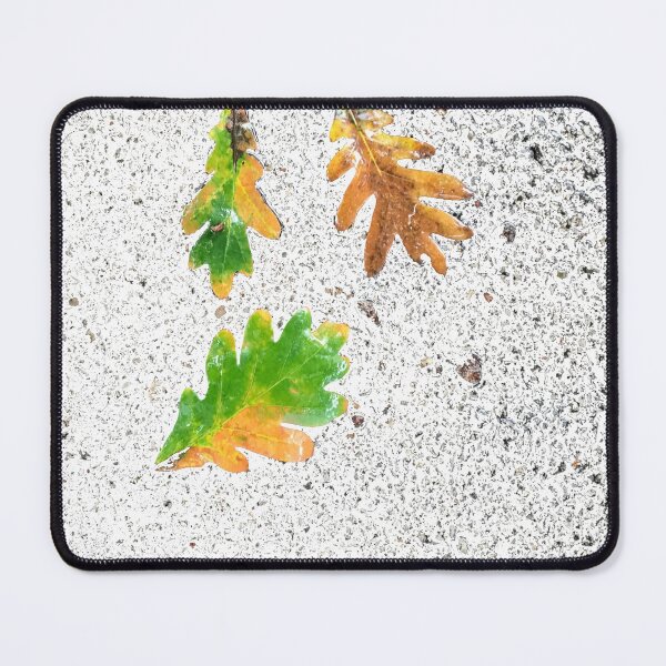 Item preview, Rainy Leaves on White Snow Ice Terrazzo Background designed and sold by djrunnels.