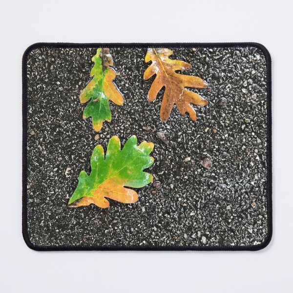 Item preview, Rainy Leaves on Black Terrazzo Background designed and sold by djrunnels.