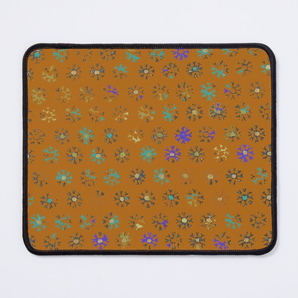 Item preview, Petroglyph Sun Print, faded pattern on copper brown rust dark orange designed and sold by djrunnels.