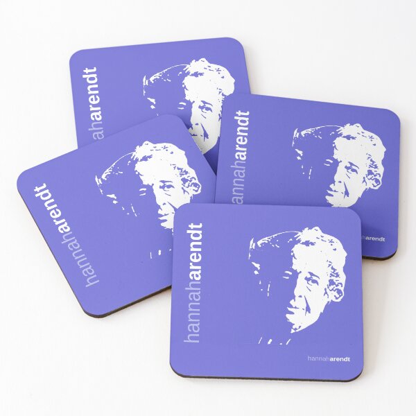 Item preview, Hannah Arendt typographic poster (indigo) designed and sold by CMYKStudio.