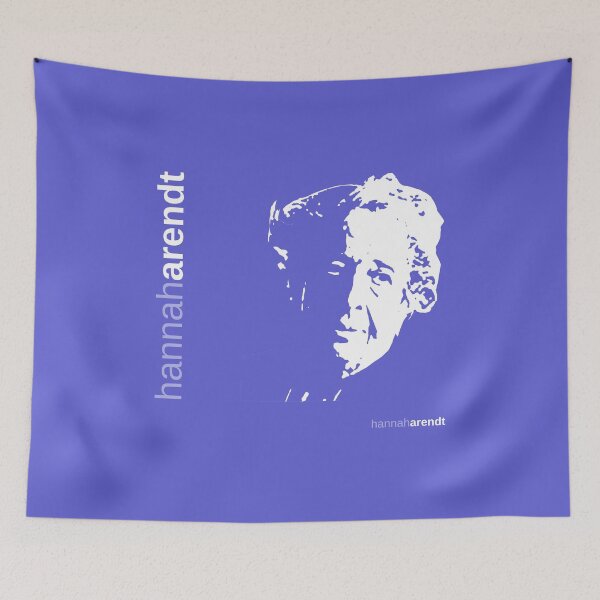 Item preview, Hannah Arendt typographic poster (indigo) designed and sold by CMYKStudio.
