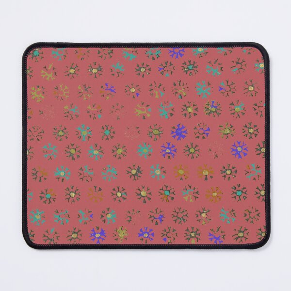 Item preview, Tribal Sun Print, faded, distressed red ethnic pattern, uneven blotchy designed and sold by djrunnels.
