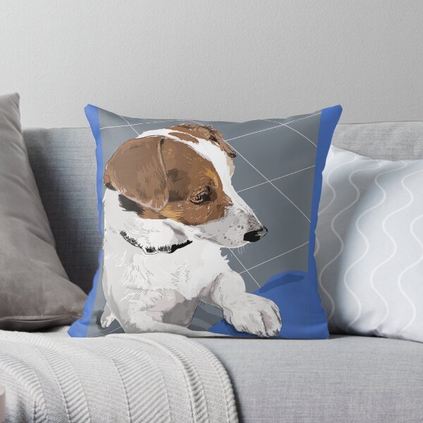 Hi! Is that a croissant you're eating? Throw Pillow