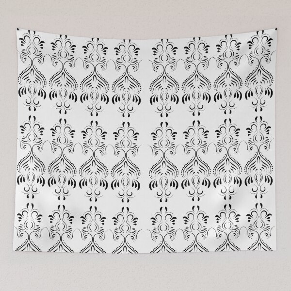 Item preview, Black Swirly Floral Art Design designed and sold by Zareen Sayyed.