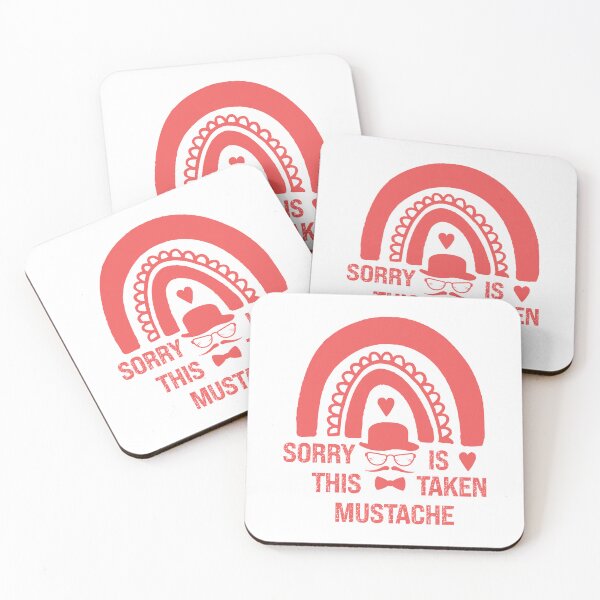 Item preview, Mens Sorry This Mustache Is Taken,Funny Mustache Design Awesome Quote,Funny Mustache Red Sunset Gift designed and sold by pedrored369.