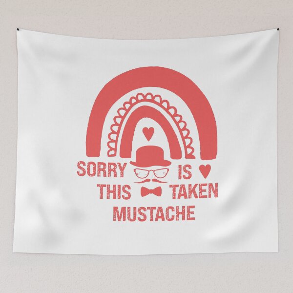 Item preview, Mens Sorry This Mustache Is Taken,Funny Mustache Design Awesome Quote,Funny Mustache Red Sunset Gift designed and sold by pedrored369.