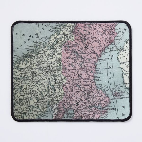 Item preview, Norway and Sweden, vintage map designed and sold by djrunnels.