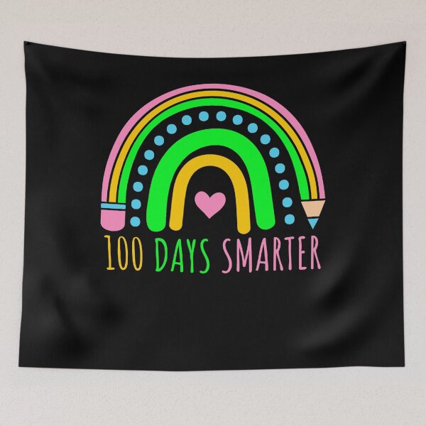 Item preview, 100 Days Smarter Rainbow | Happy 100th Day Of School | Teacher Student designed and sold by AlexaTees.