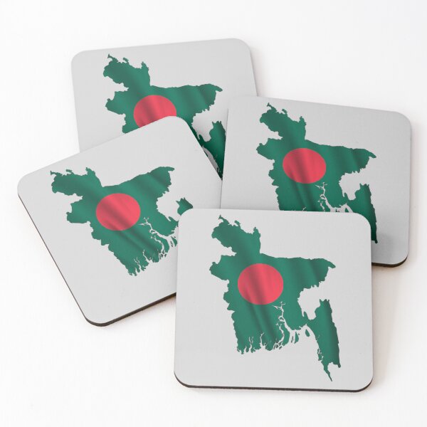 Item preview, Wavy Bangladeshi Flag inside Map of Bangladesh  designed and sold by mashmosh.