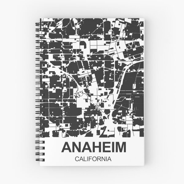 Item preview, Anaheim Black white Map Art California USA designed and sold by EpicMaps.