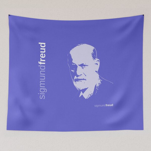 Artikelvorschau, Klassisches Sigmund Freud Poster (Indigo) entworfen und verkauft von CMYKStudio.