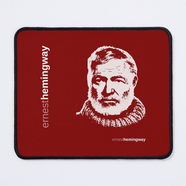 Item preview, Classic Ernest Hemingway  poster(red) designed and sold by CMYKStudio.