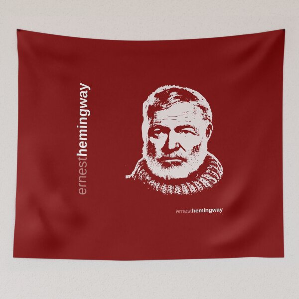 Item preview, Classic Ernest Hemingway  poster(red) designed and sold by CMYKStudio.