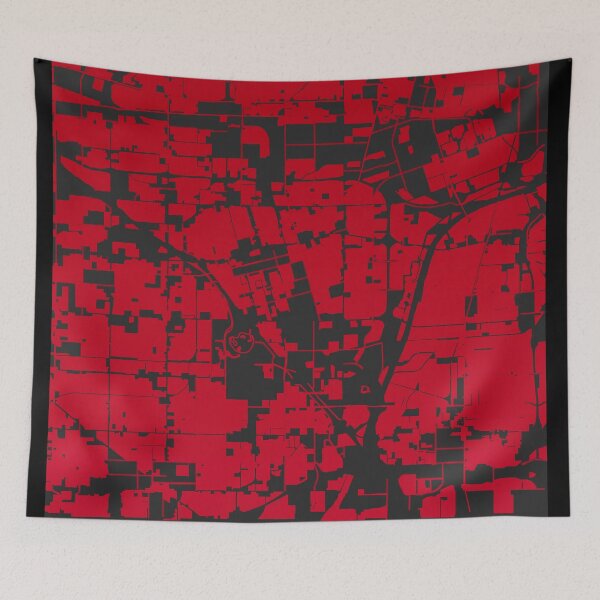 Item preview, Anaheim red wine color Map Art California USA designed and sold by EpicMaps.