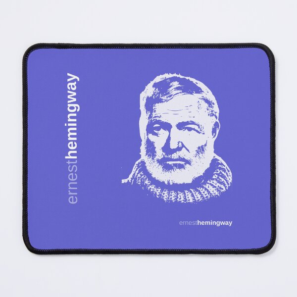 Item preview, Classic Ernest Hemingwayposter (indigo) designed and sold by CMYKStudio.