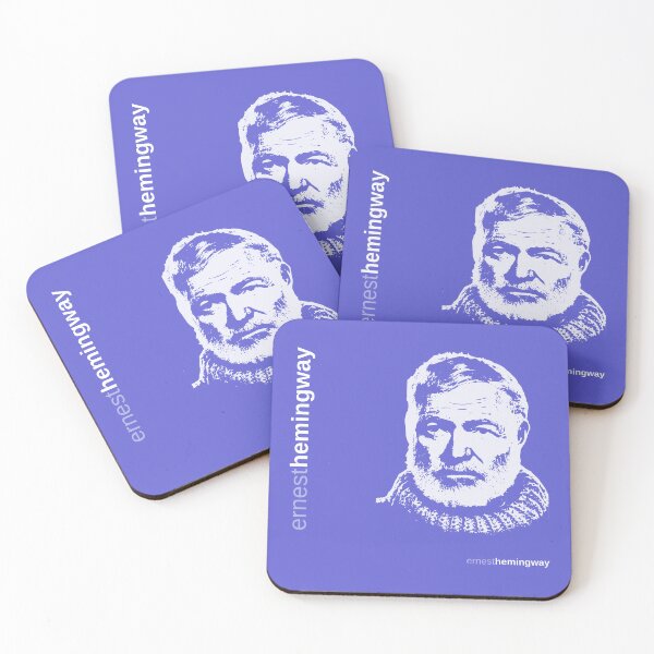 Item preview, Classic Ernest Hemingwayposter (indigo) designed and sold by CMYKStudio.