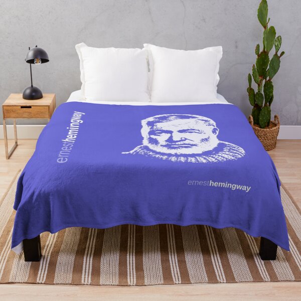 Item preview, Classic Ernest Hemingwayposter (indigo) designed and sold by CMYKStudio.