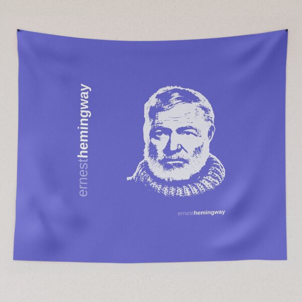 Item preview, Classic Ernest Hemingwayposter (indigo) designed and sold by CMYKStudio.