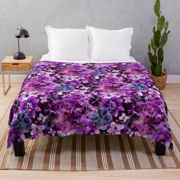 Item preview, Colourful flowers in shades of purple in the garden designed and sold by WzoryOzdobne.