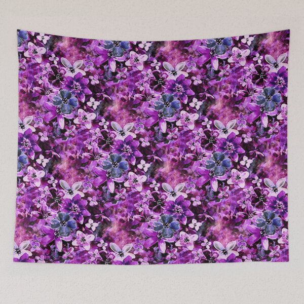 Item preview, Colourful flowers in shades of purple in the garden designed and sold by WzoryOzdobne.