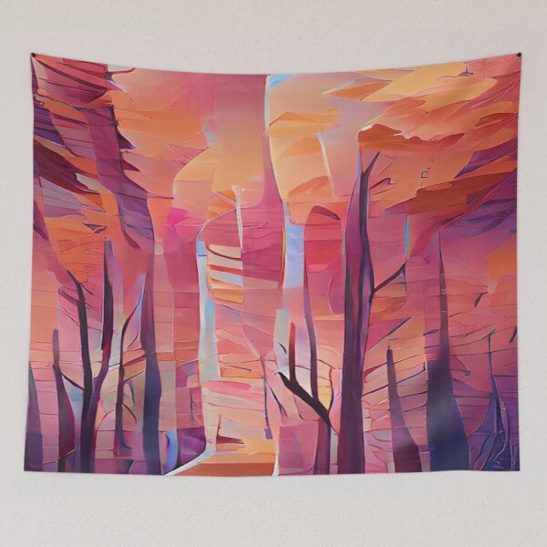 Item preview, Warm Autumn Fall Woods Hiking Trail (stickers, art, shirts) - Hike - Hiking designed and sold by CattlettArt.