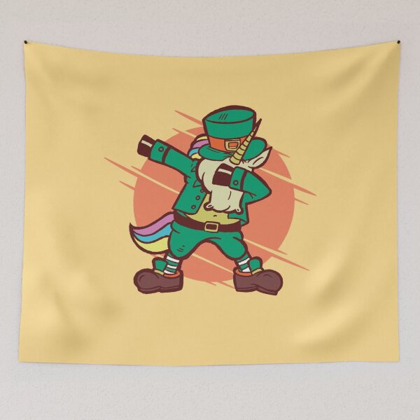 Item preview, St. Patrick's Leprechaun dabbing unicorn designed and sold by Kezichy.